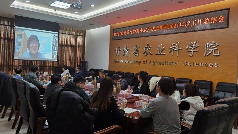 WFP甘肃富锌马铃薯小农户试点项目2021年度工作总结暨2022年工作安排会在我院召开